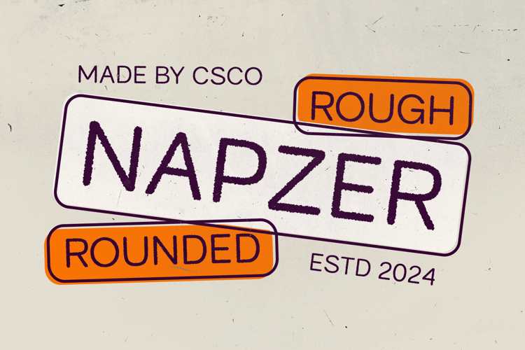 Napzer Rounded Rough Font