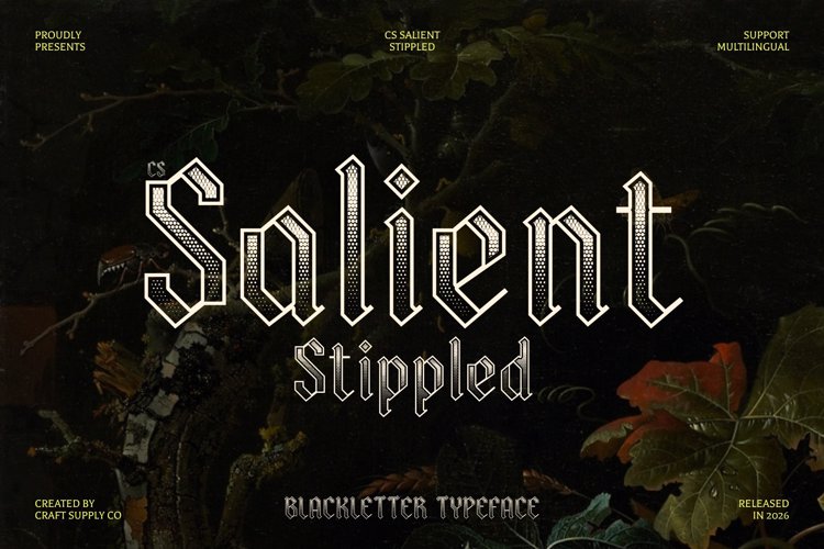 Preview of CS Salient Stippled Font