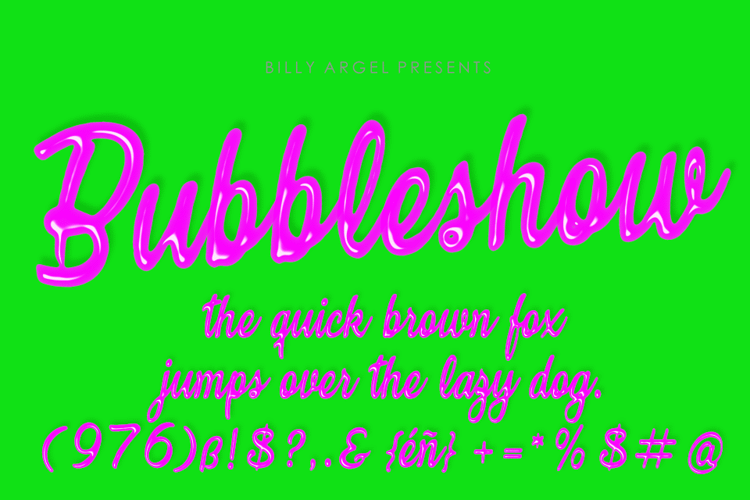Bubbleshow Font