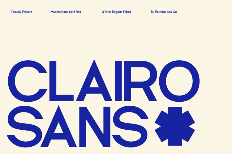 Preview of CLAIRO SANS Font
