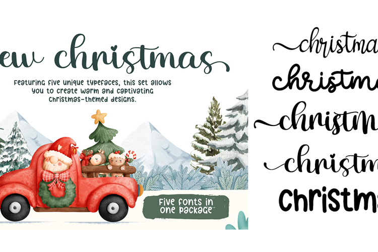 Preview of New Christmas one Font