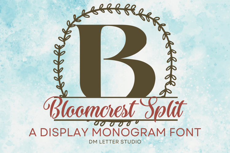 Preview of Bloomcrest Split Monogram Font