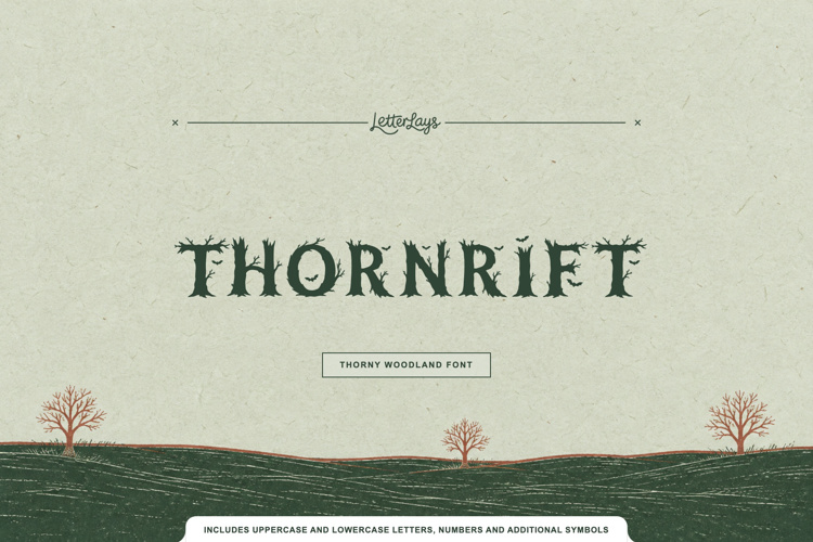 Preview of Thornrift Font