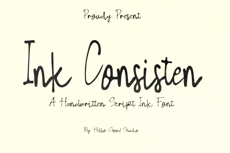 Preview of Ink Consisten Font