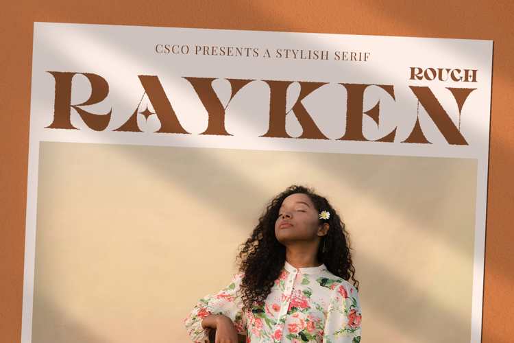 Preview of Rayken Rough Font