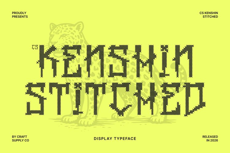 Preview of CS Kenshin Stitched Font