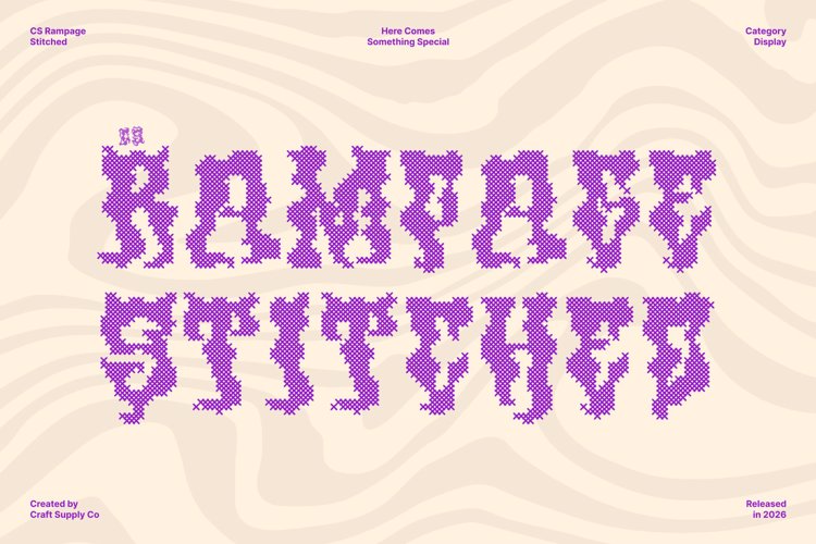 Preview of CS Rampage Stitched Font