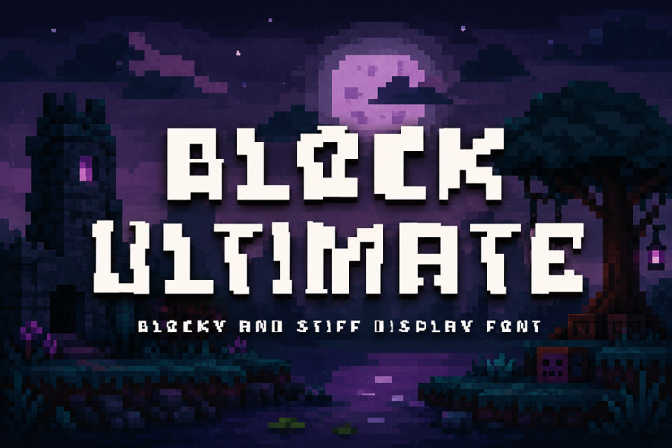 Preview of Block Ultimate Font