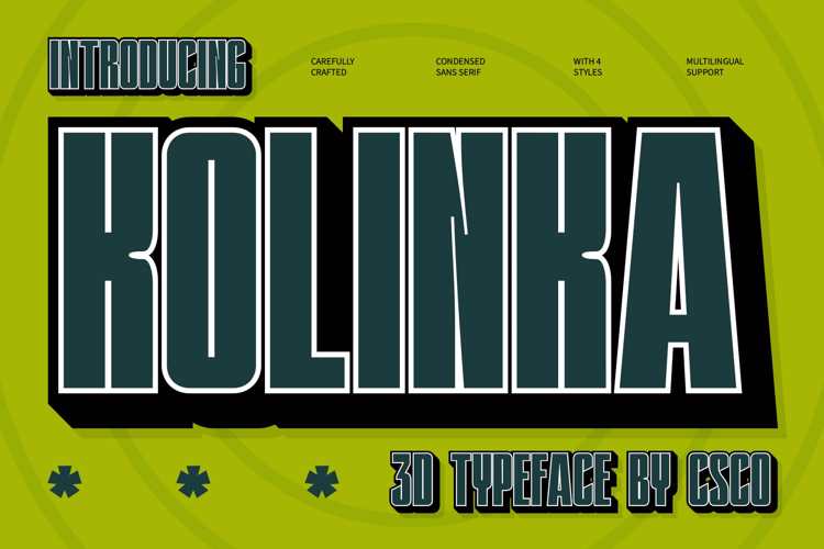 Kolinka 3d Font