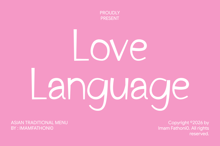 Preview of Love Language Font