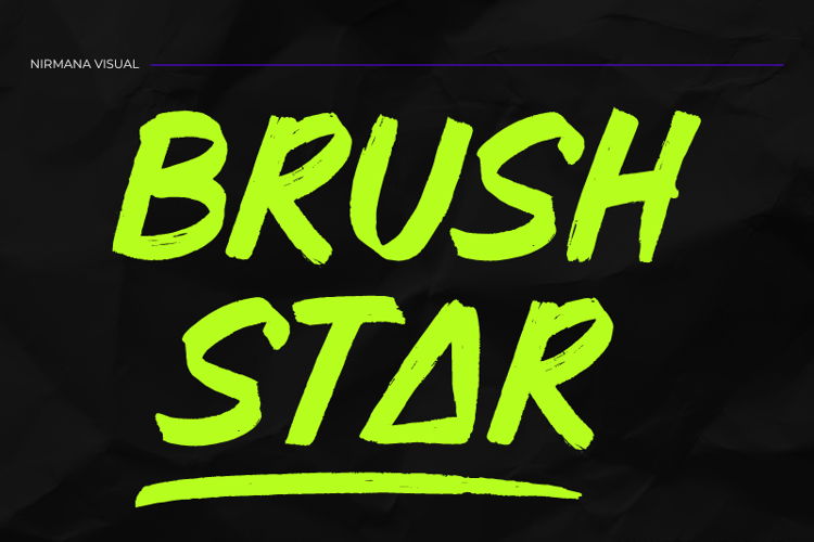 Star Brush Font