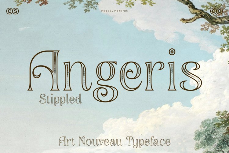 Preview of Angeris Stippled Font