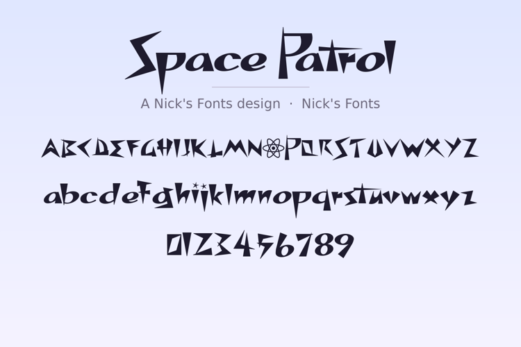 Preview of Space Patrol Font