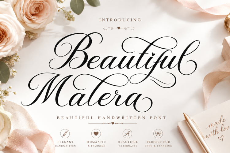 Preview of Beautiful Malera Font