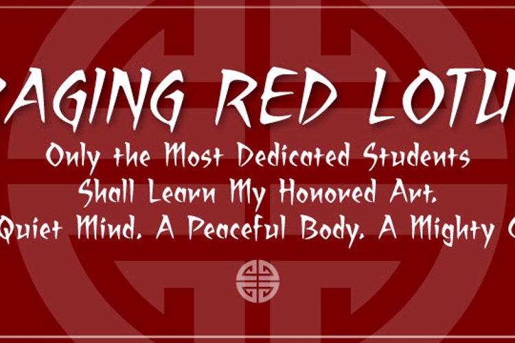 Raging Red Lotus BB Font