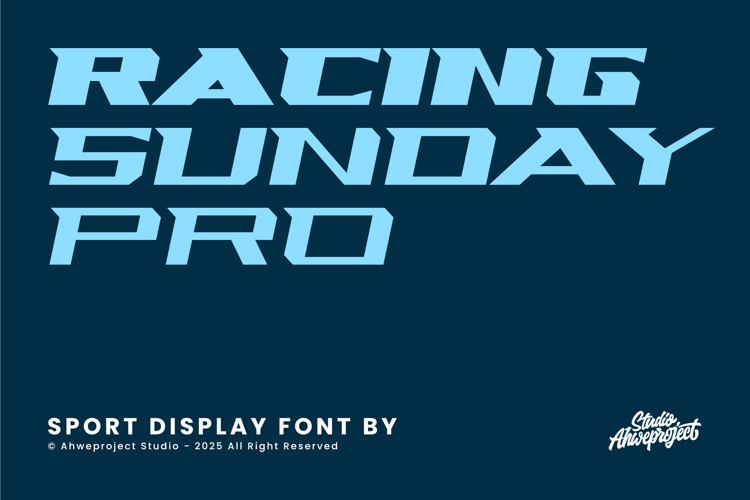 Preview of Racing Sunday Pro Font
