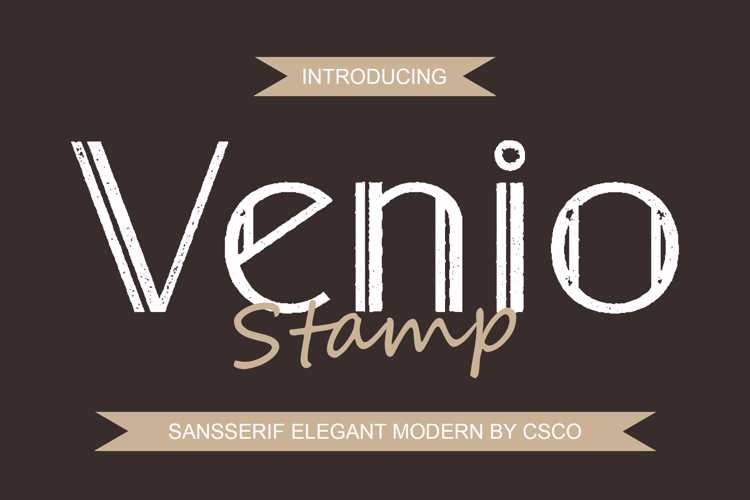Venio Stamp Font