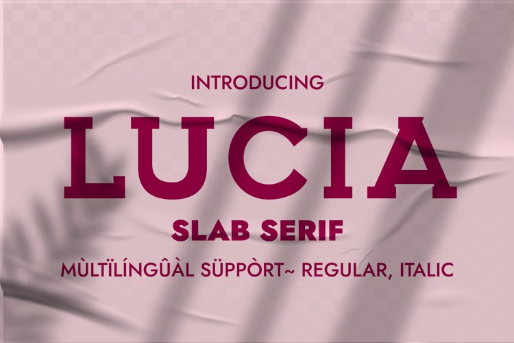 Preview of LUCIA Font