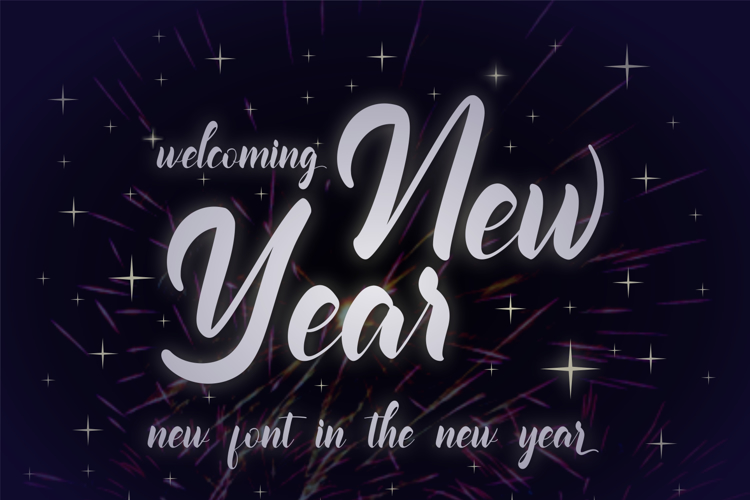 Welcoming New Year Font