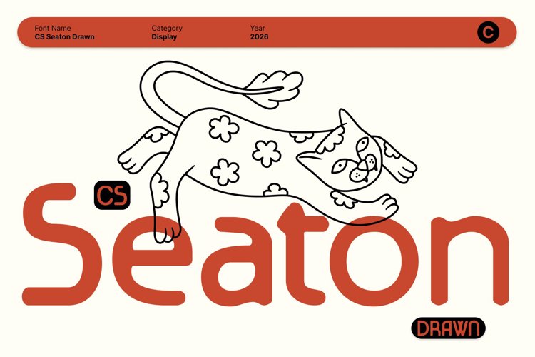 Preview of CS Seaton Drawn Font