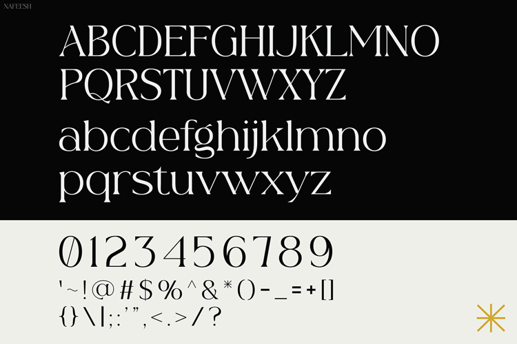 Preview of Nafeesh Font