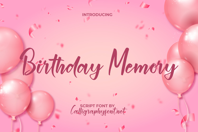 Birthday Memory Font