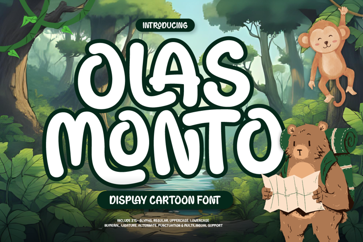 Preview of Olas Monto Font