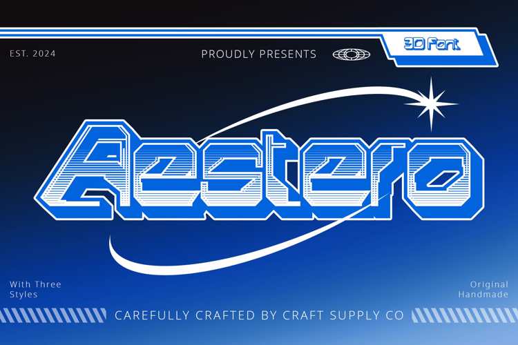 Aestero 3D Font