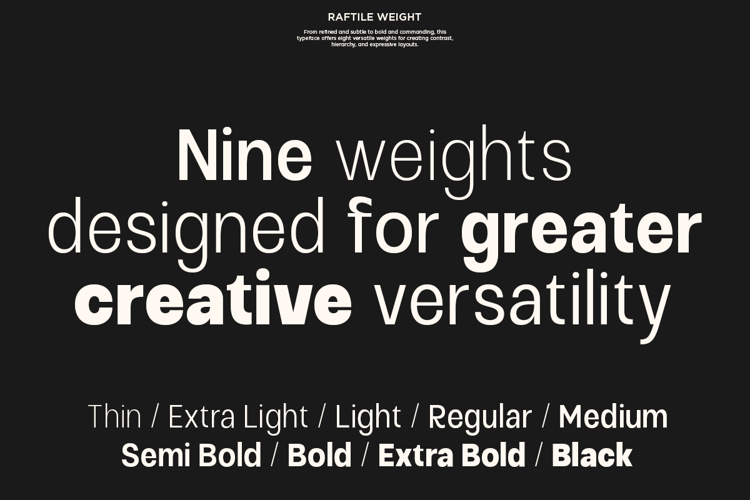 Preview of Raftile Med Font
