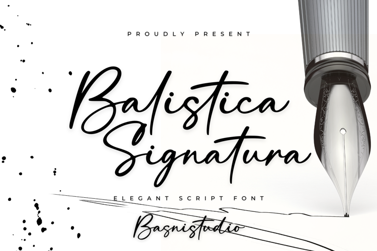 Preview of Balistica Signatura Font