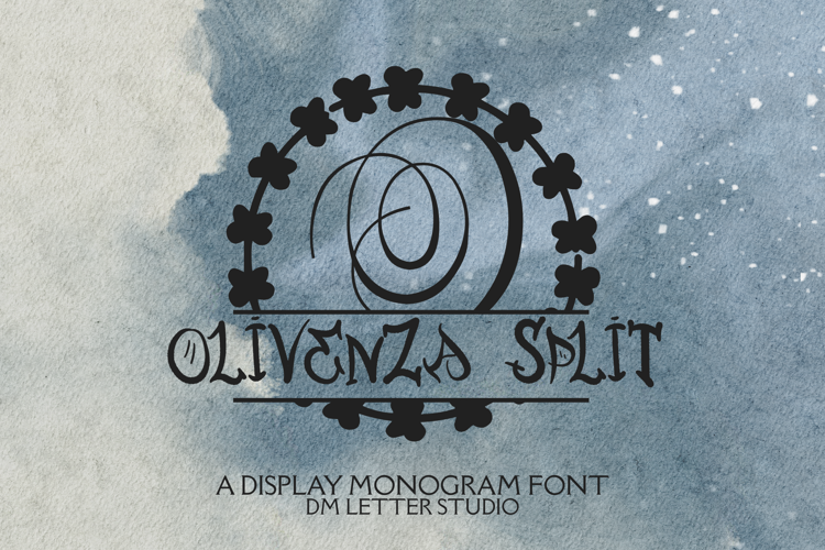 Preview of Olivenza Split Monogram Font