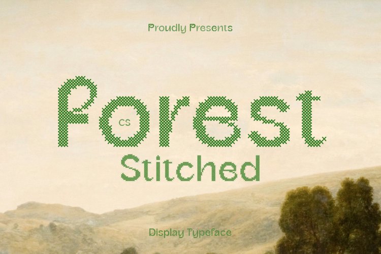 Preview of CS Forest Stitched Font