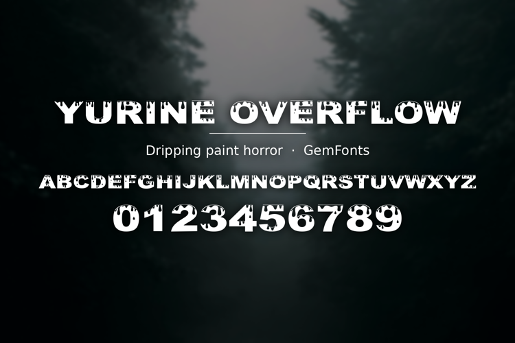 Preview of Yurine Overflow Font