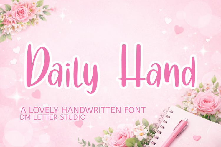 Preview of Daily Hand Font