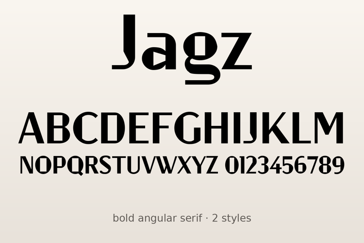 Preview of Jagz Font