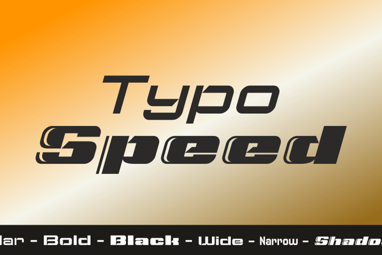 Typo Speed Font