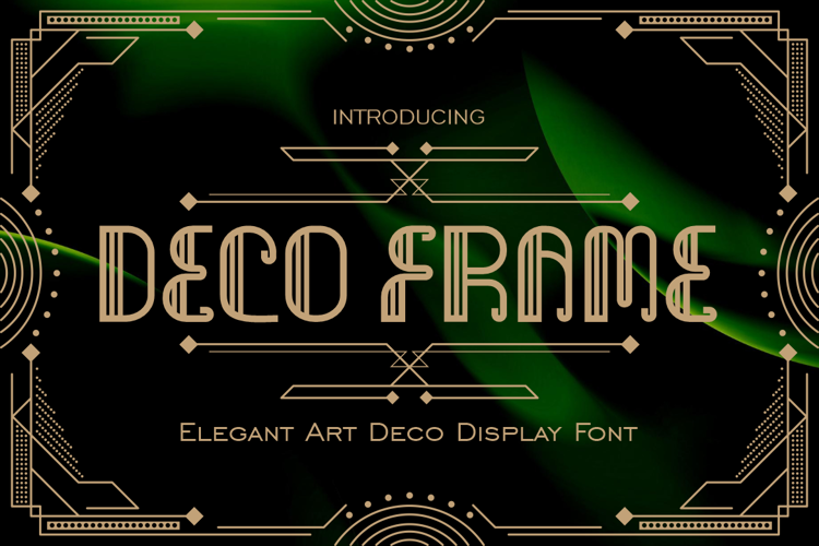 Preview of Deco Frame Font