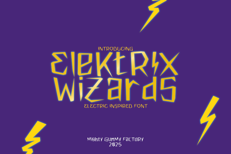 Preview of MGF Elektrix Wizards Font