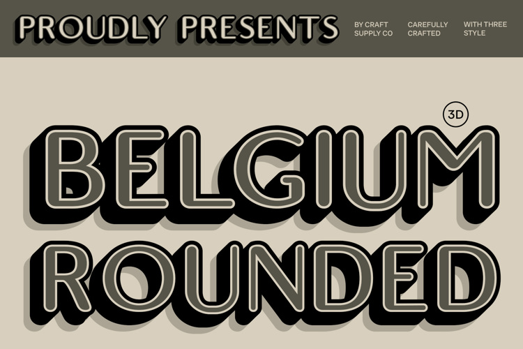 Belgium Rounded 3D Font