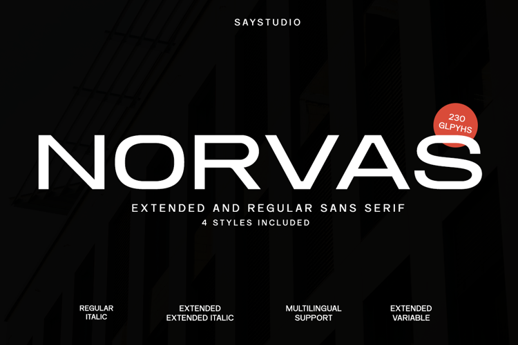 Preview of Norvas DEMO Font