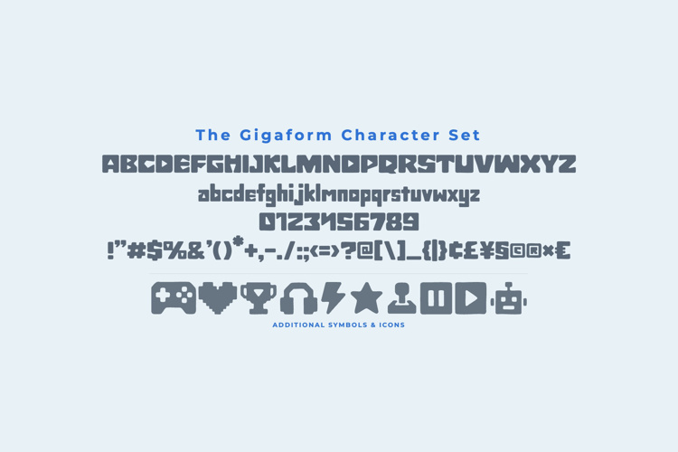 Preview of Gigaform Font
