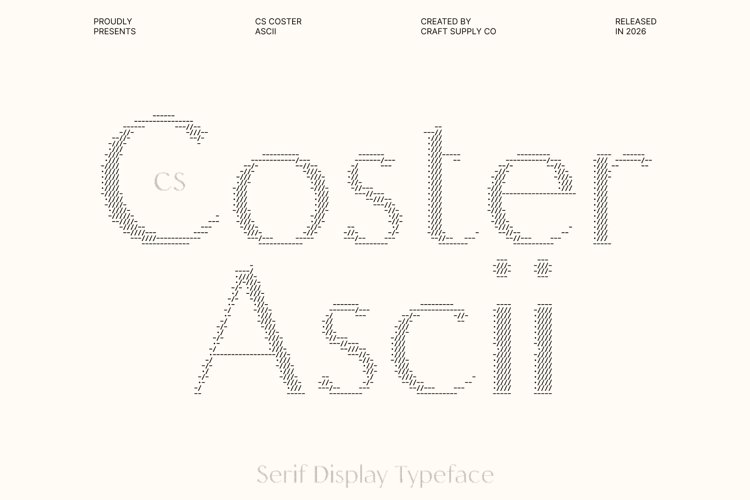 Preview of CS Coster Ascii Font