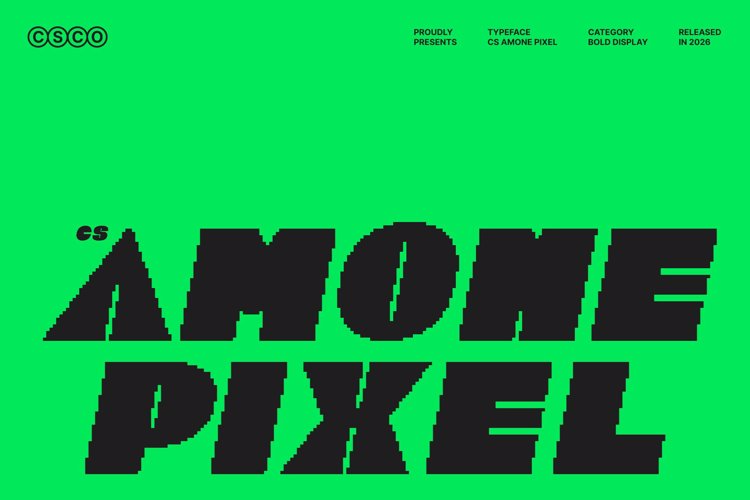 Preview of CS Amone Pixel Font