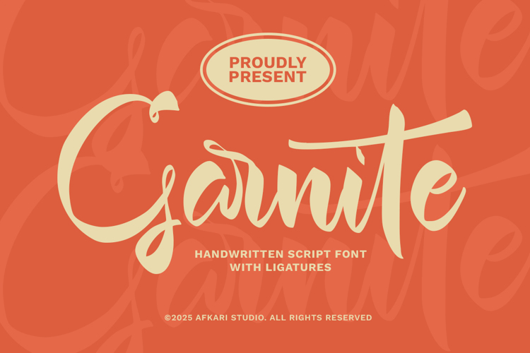 Preview of Garnite Font