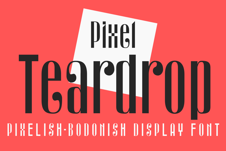 Pixel Teardrop Font