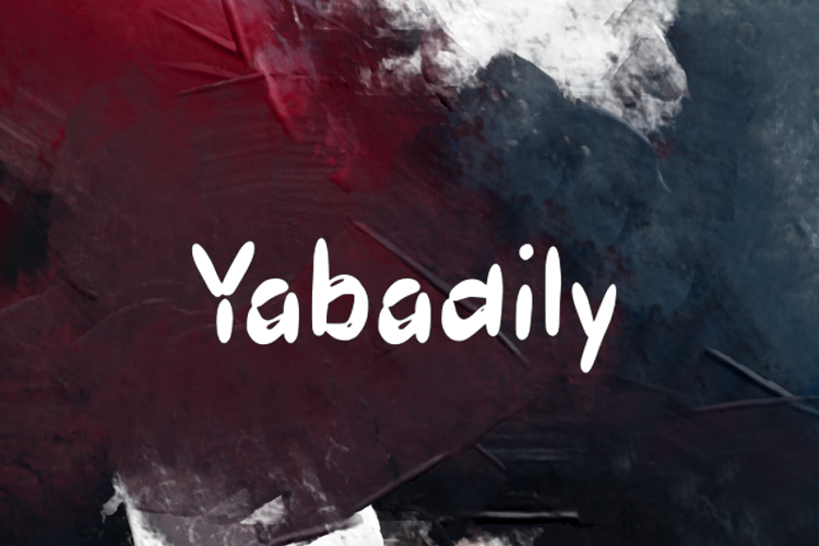 Preview of y  Yabadily Font