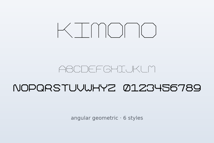 Preview of Kimono Font