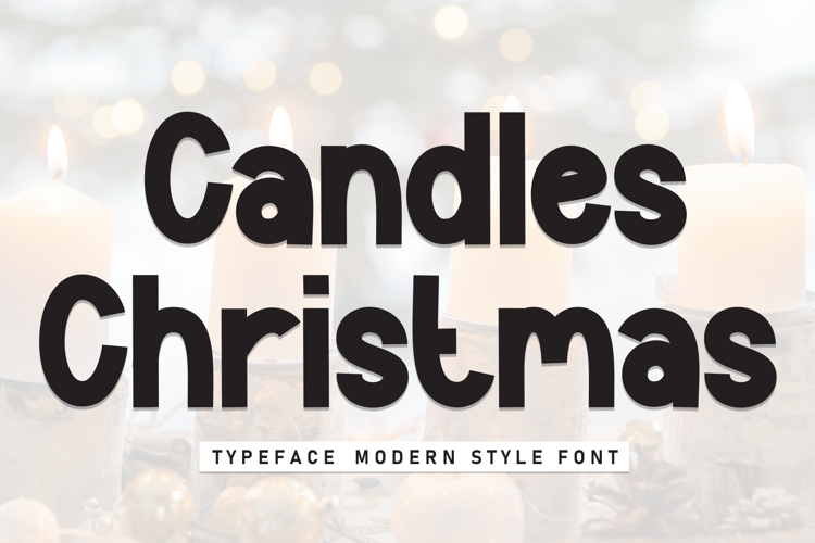Preview of Candles Christmas Font