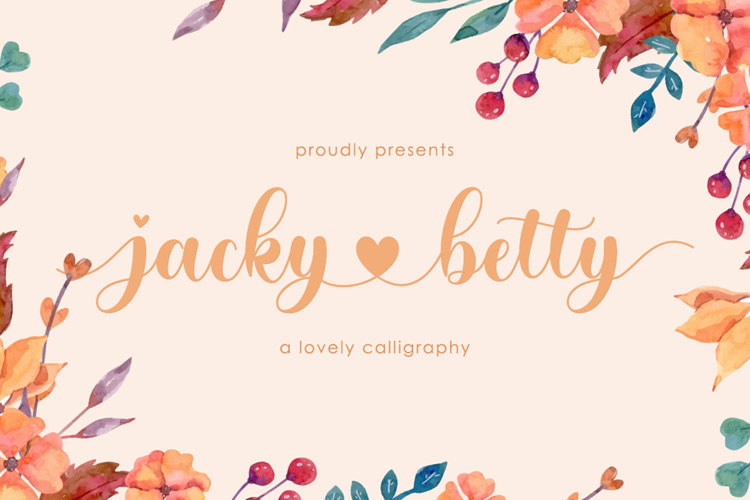 Preview of jacky betty Font