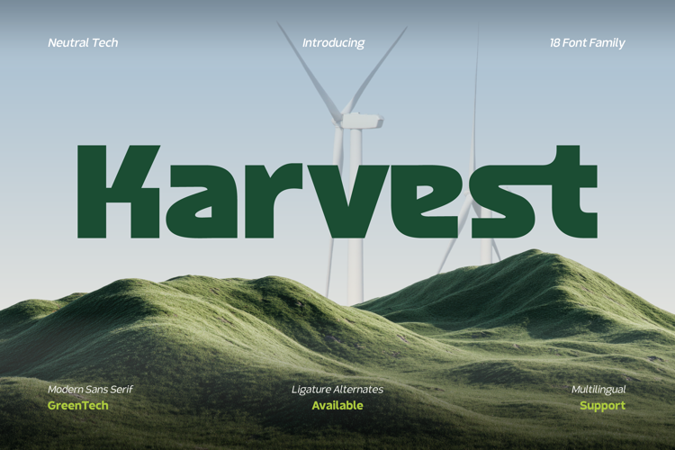 Preview of Karvest Font